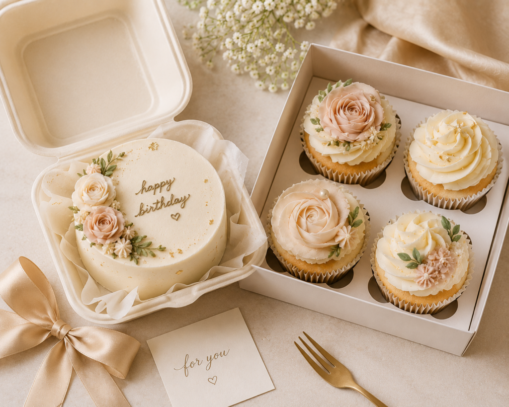 Luxury bento cake display in Toronto by Dees Cakes