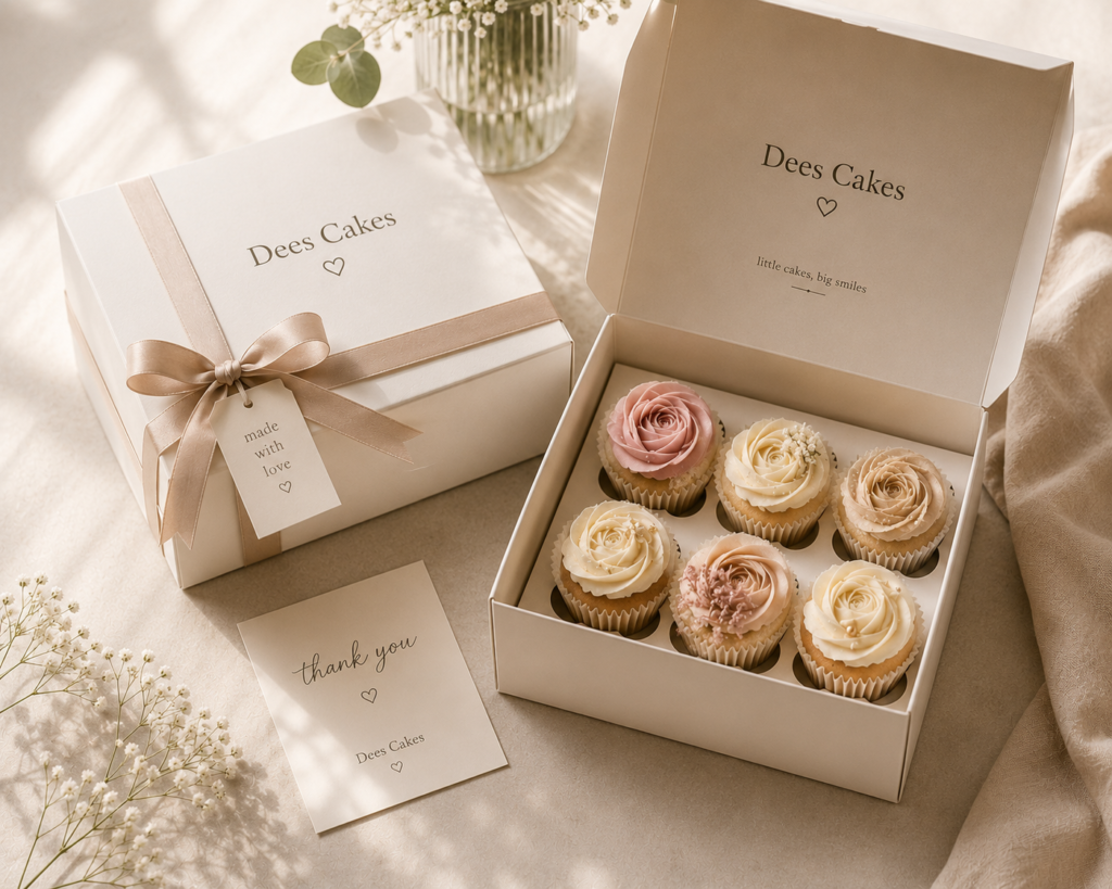 Luxury dessert table in Toronto with cupcakes, mini desserts, and custom cakes by Dees Cakes