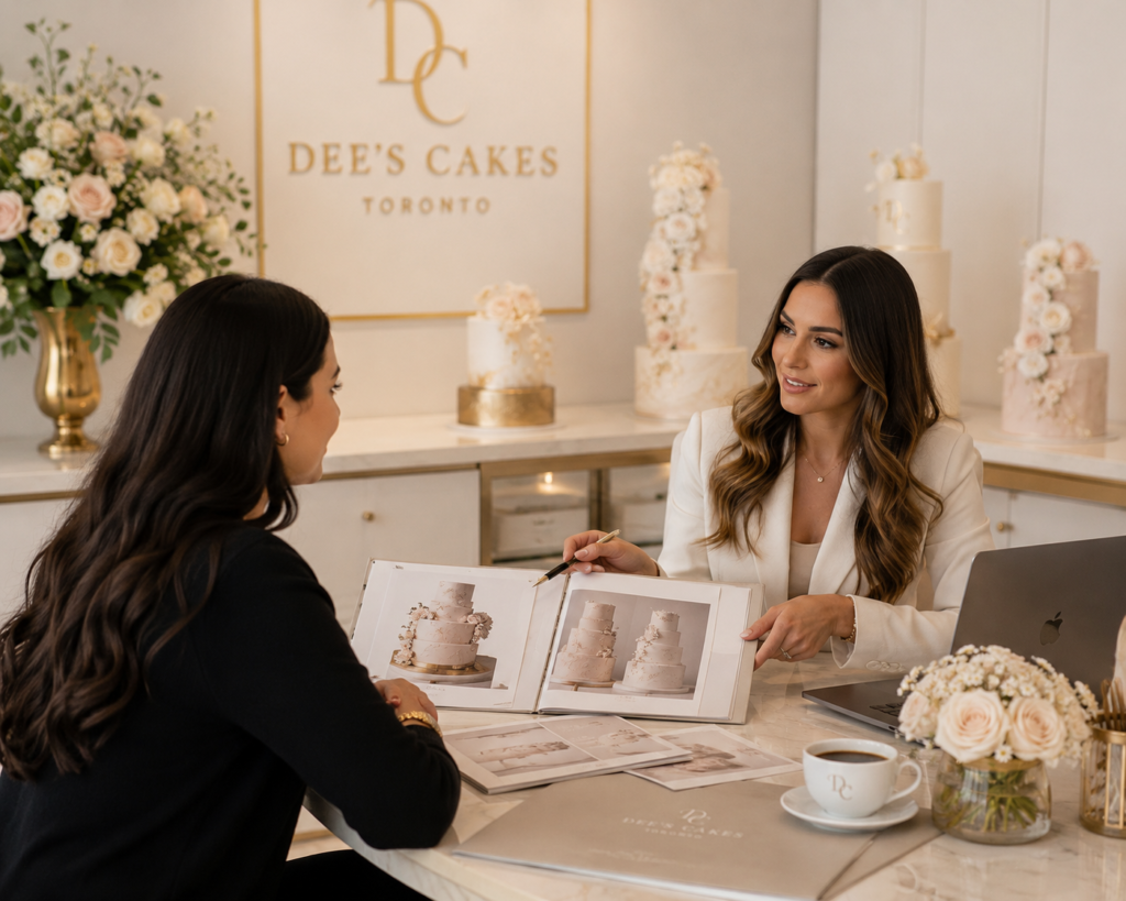 Custom dessert inquiry experience in Toronto by Dees Cakes