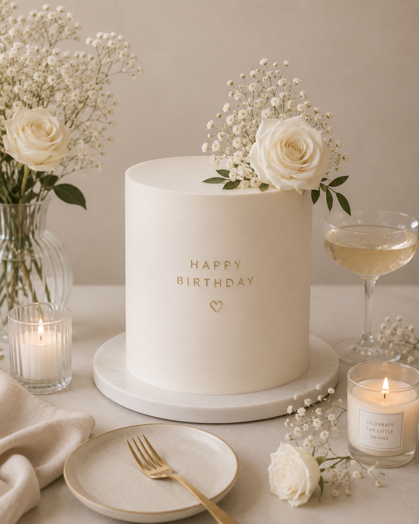 Editorial minimalist buttercream cake by Dees Cakes in Toronto