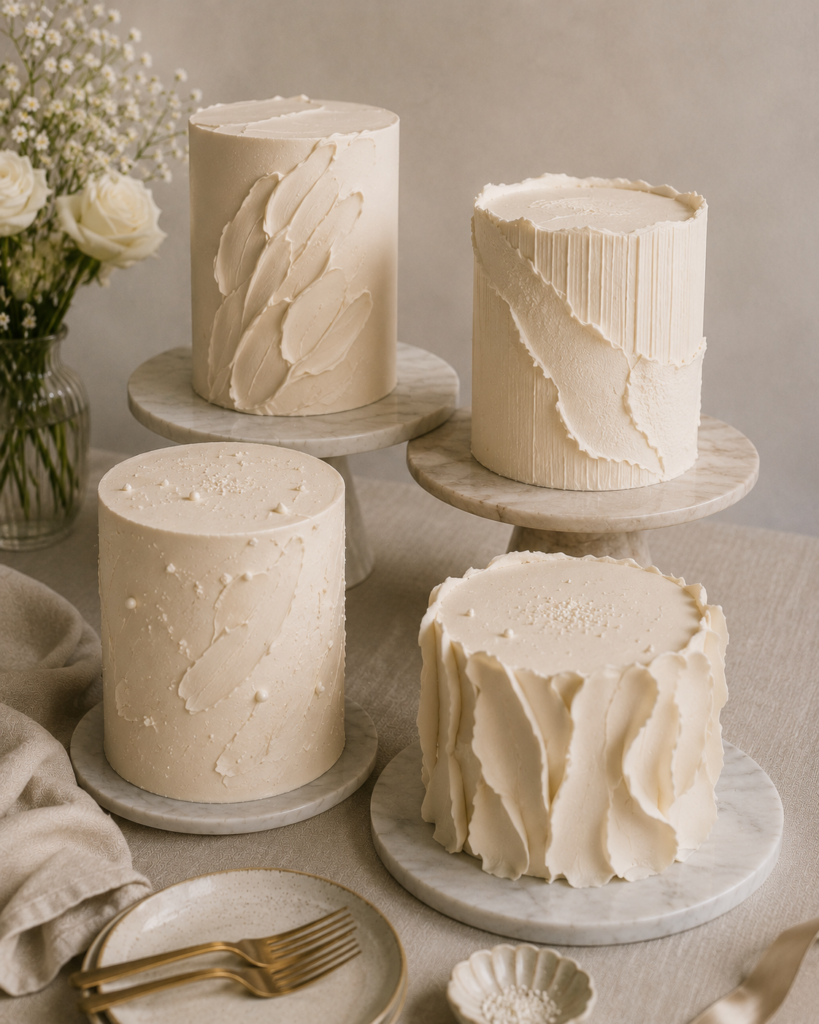 Buttercream textures • Editorial styling • Modern cake artistry