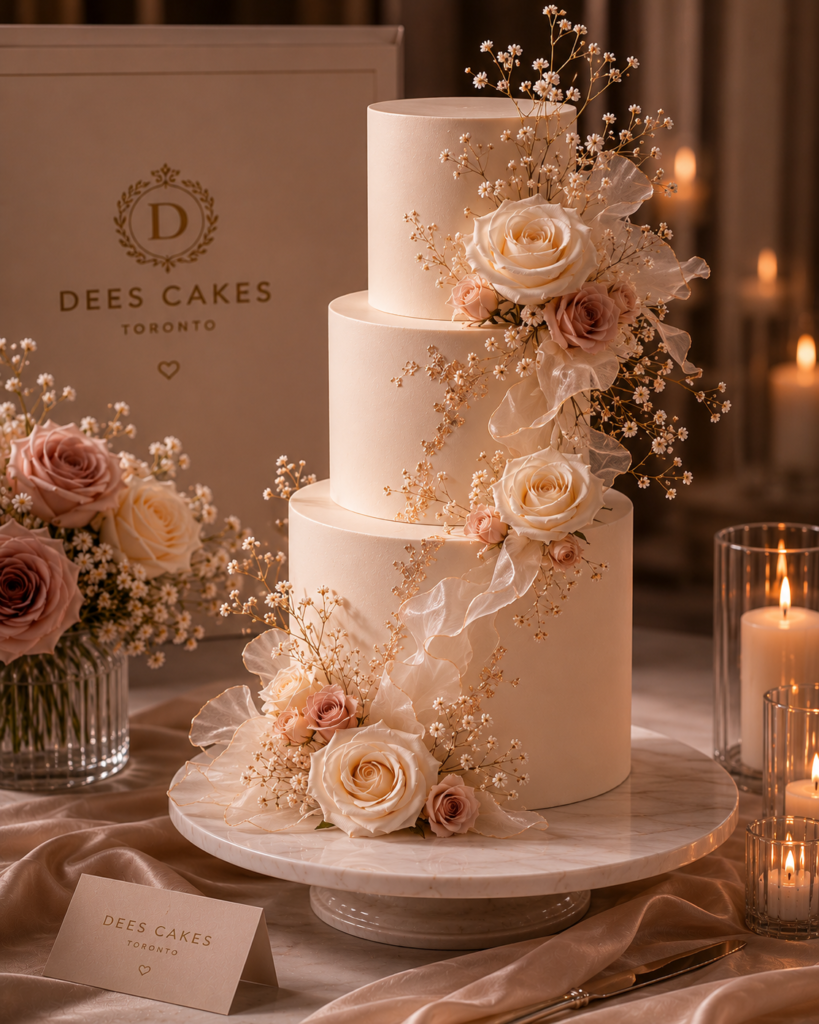 Wedding Cake by dees cakes in toronto