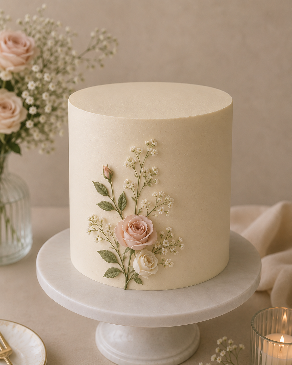 minimalist floral cakes toronto by dees cakes