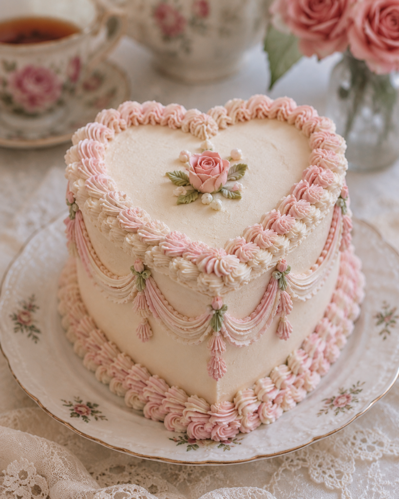 Vintage buttercream cake in Toronto by Dees Cakes