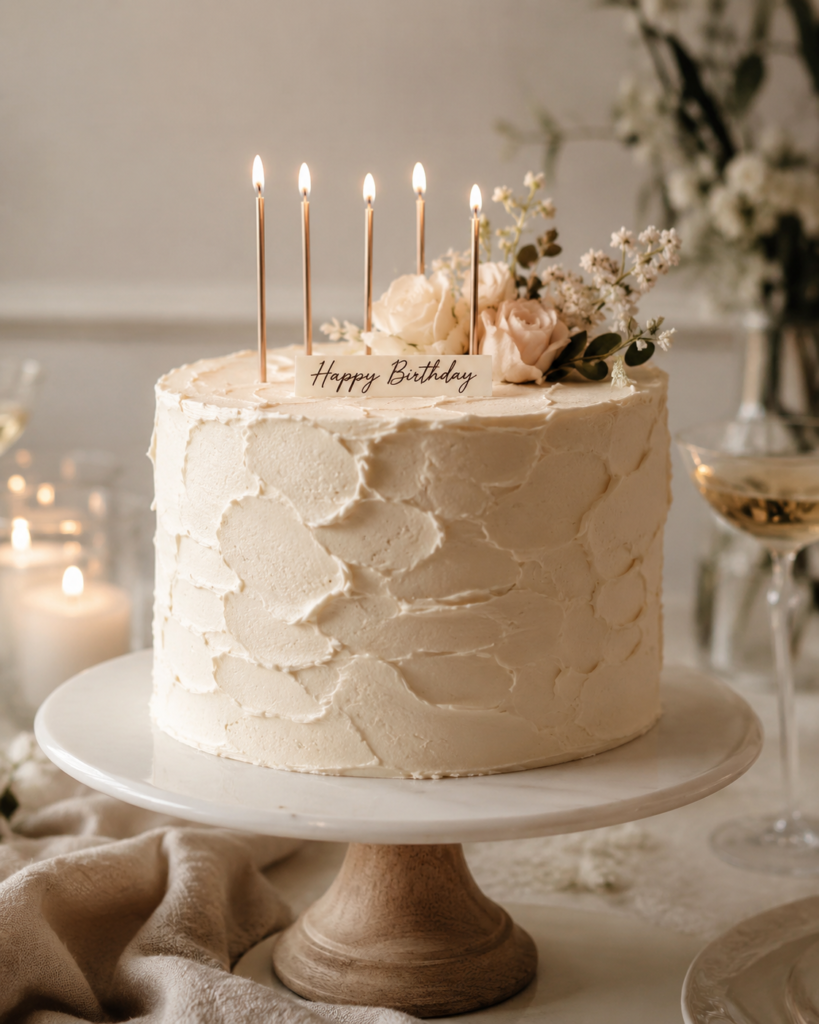 Textured buttercream birthday cake trend in Toronto